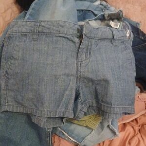 Chambray Light Denim Shorts